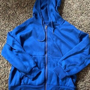Blue Zip-Up Hoodie